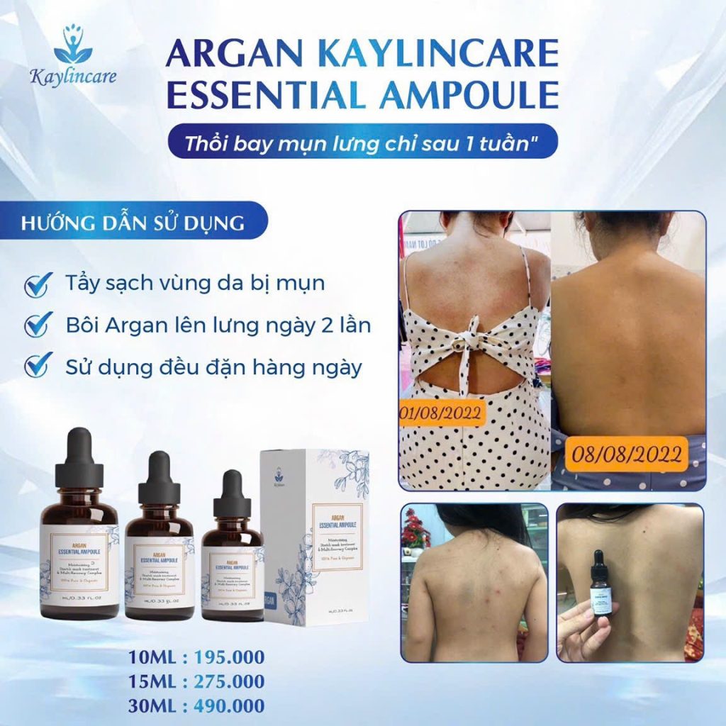 Tinh Dầu Argan Essential Ampoule nguồn gốc thiên nhiên