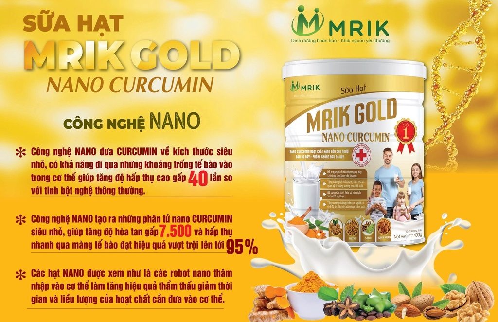 Sữa hạt MRIK GOLD Nano Curcumin