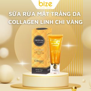 Sữa Rửa Mặt Trắng Da Collagen Linh Chi Vàng