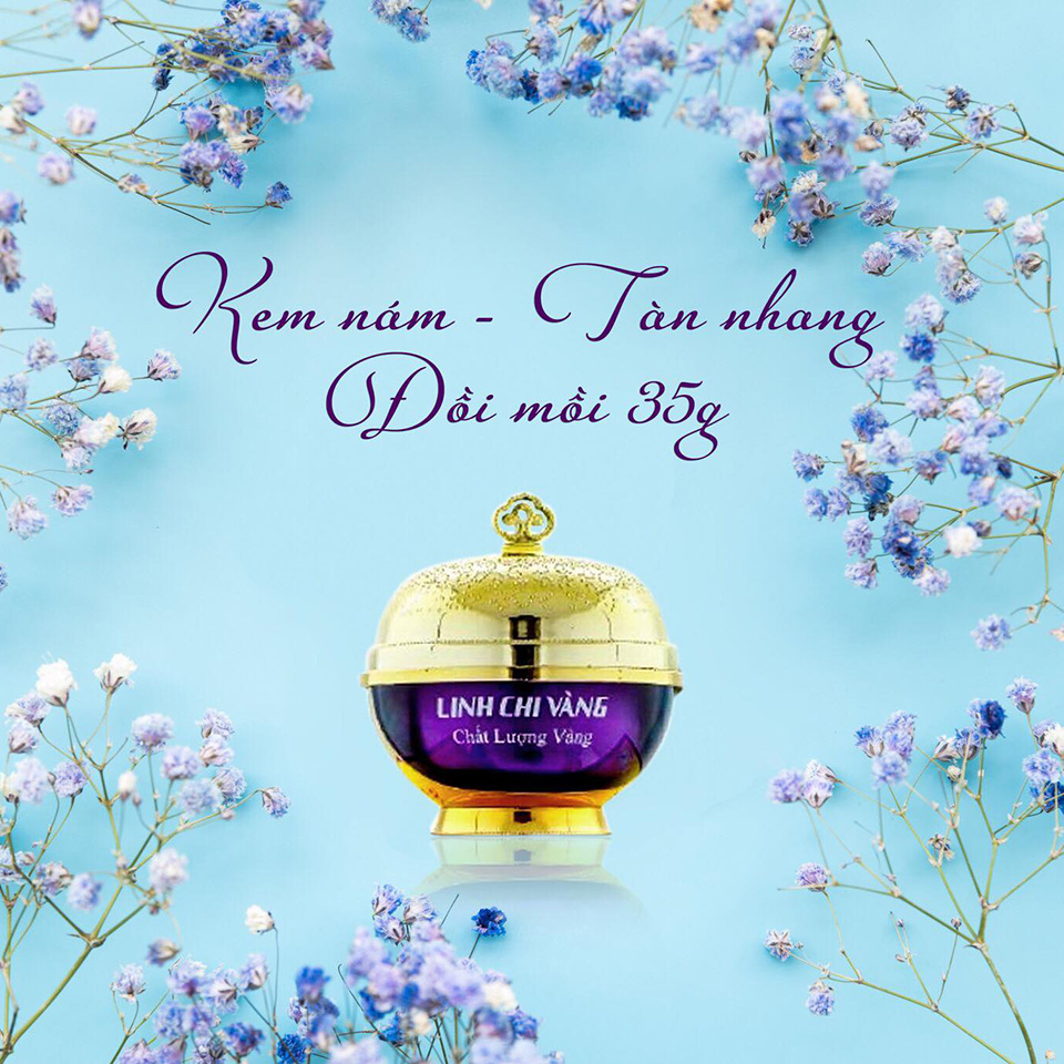 Kem trị nám, tàn nhang, đồi mồi Linh Chi Vàng VIP 35g