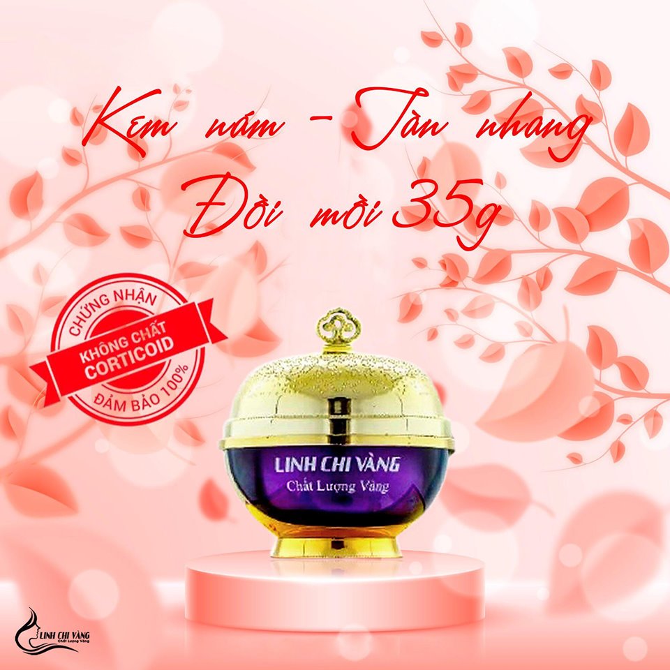 Kem trị nám, tàn nhang, đồi mồi Linh Chi Vàng VIP 35g