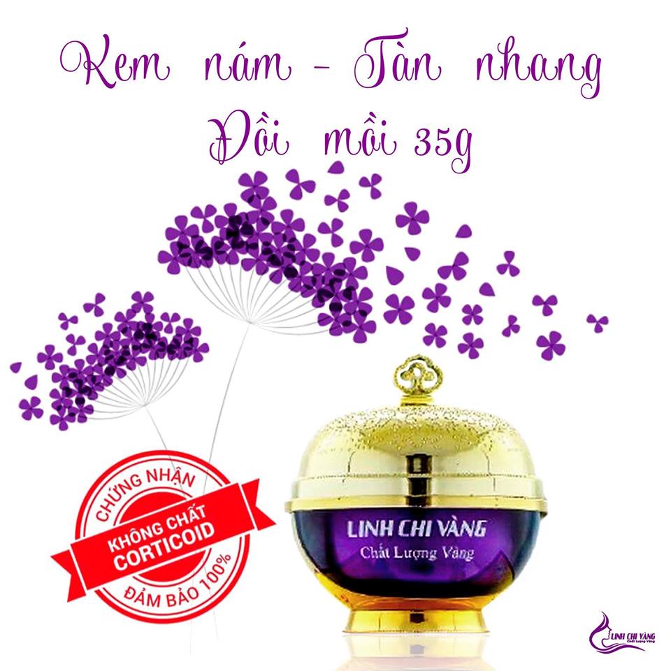 Kem trị nám, tàn nhang, đồi mồi Linh Chi Vàng VIP 35g