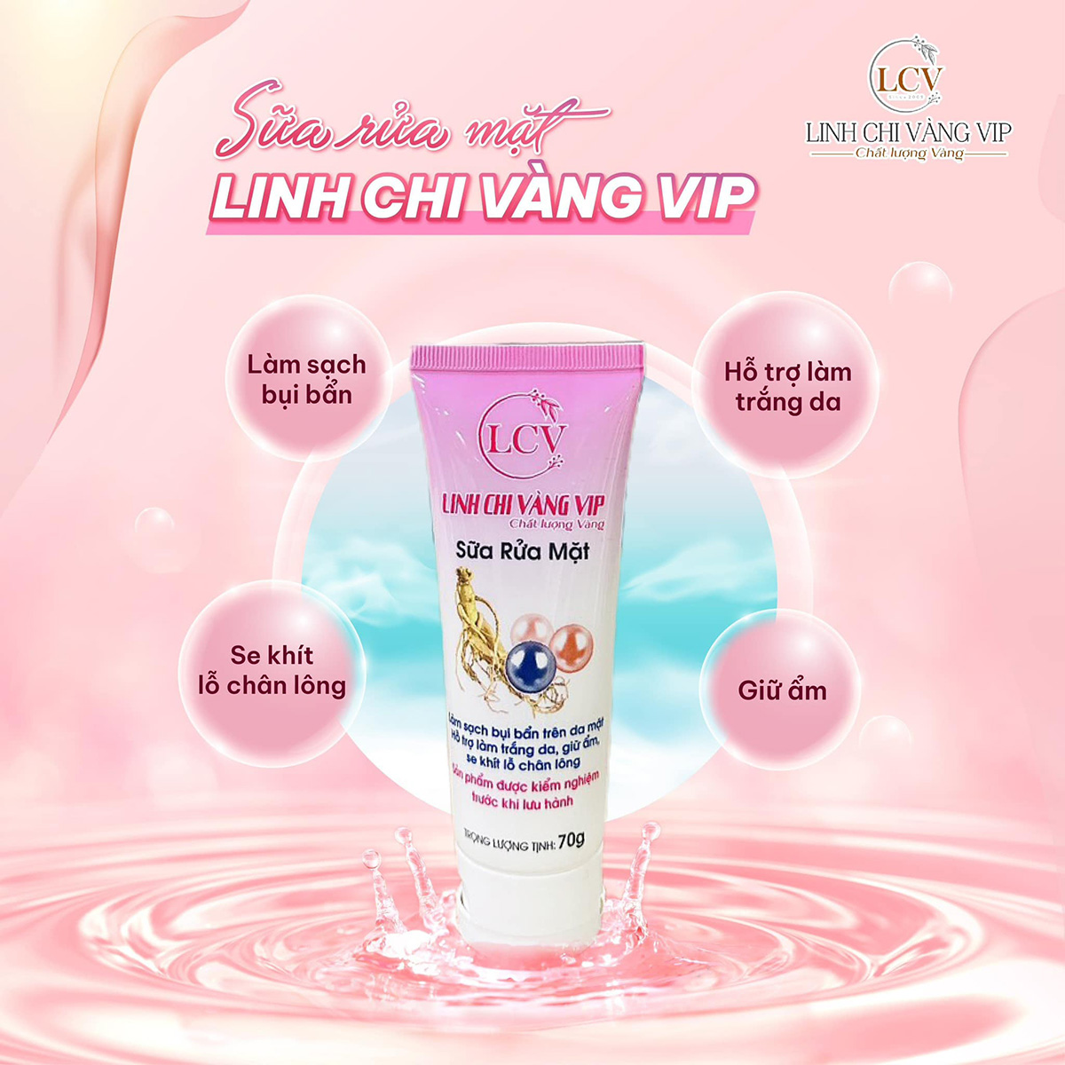 Sữa Rửa Mặt Nhân Sâm – Ngọc Trai Linh Chi Vàng: Bí Mật Làm Đẹp Tự Nhiên