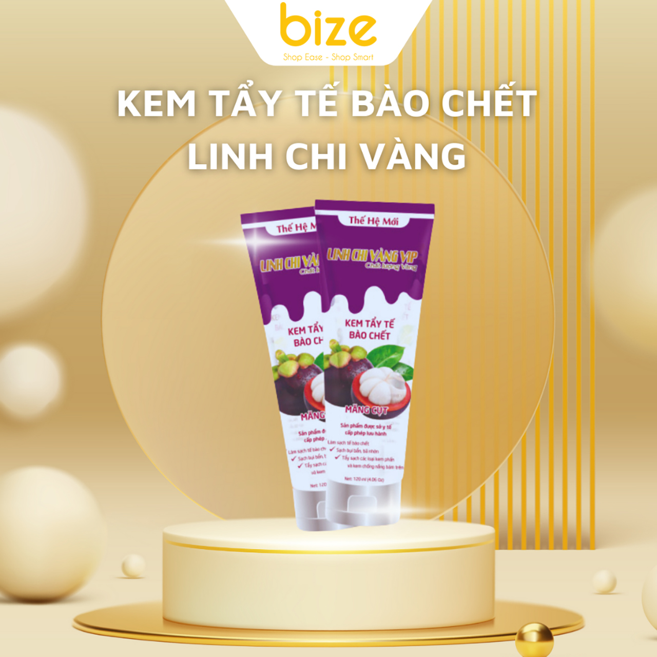 Kem Tẩy Da Chết Tẩy Tế Bào Chết Măng Cụt Linh Chi Vàng