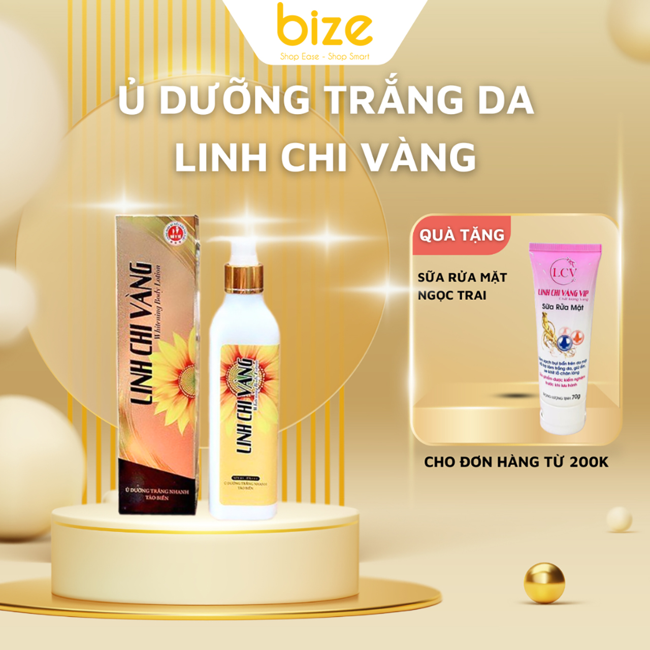 Ủ Dưỡng Trắng Nhanh Tảo Biển Linh Chi Vàng