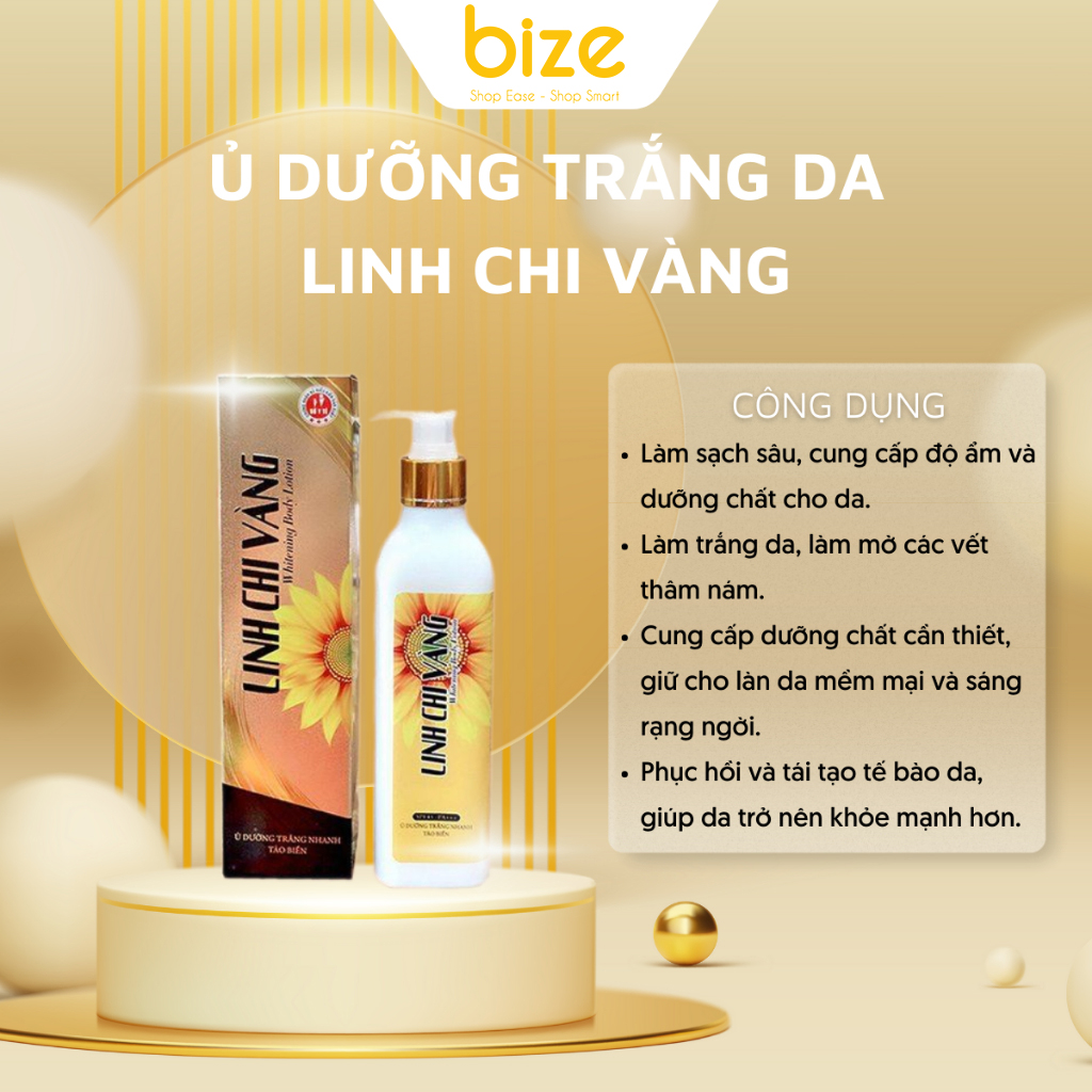 Ủ Dưỡng Trắng Nhanh Tảo Biển Linh Chi Vàng