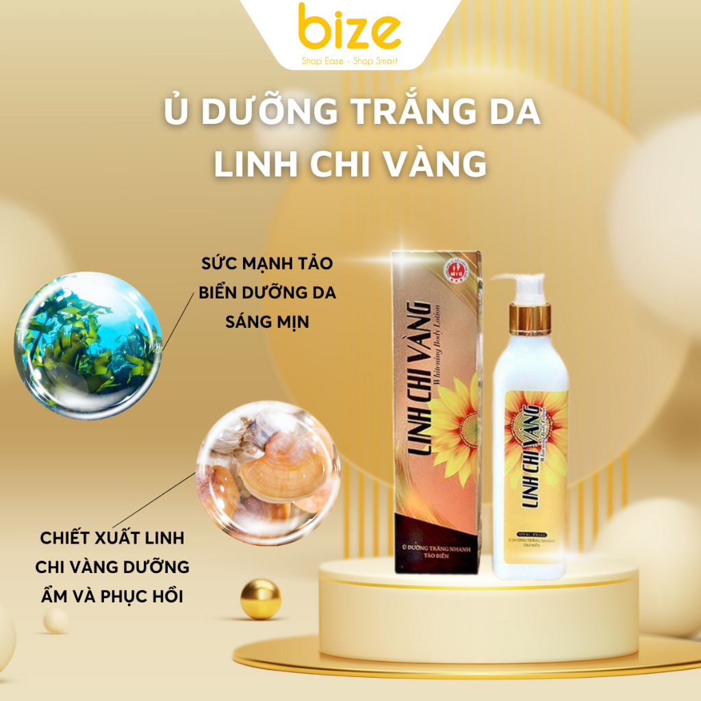 Ủ Dưỡng Trắng Nhanh Tảo Biển Linh Chi Vàng