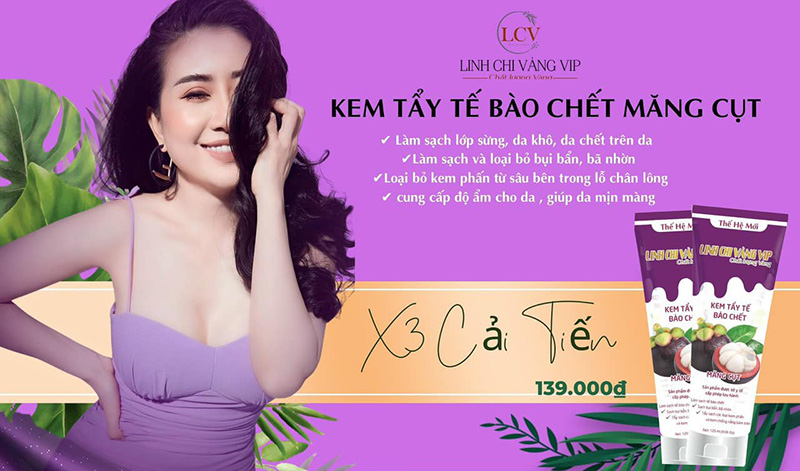 Kem Tẩy Da Chết Măng Cụt Linh Chi Vàng