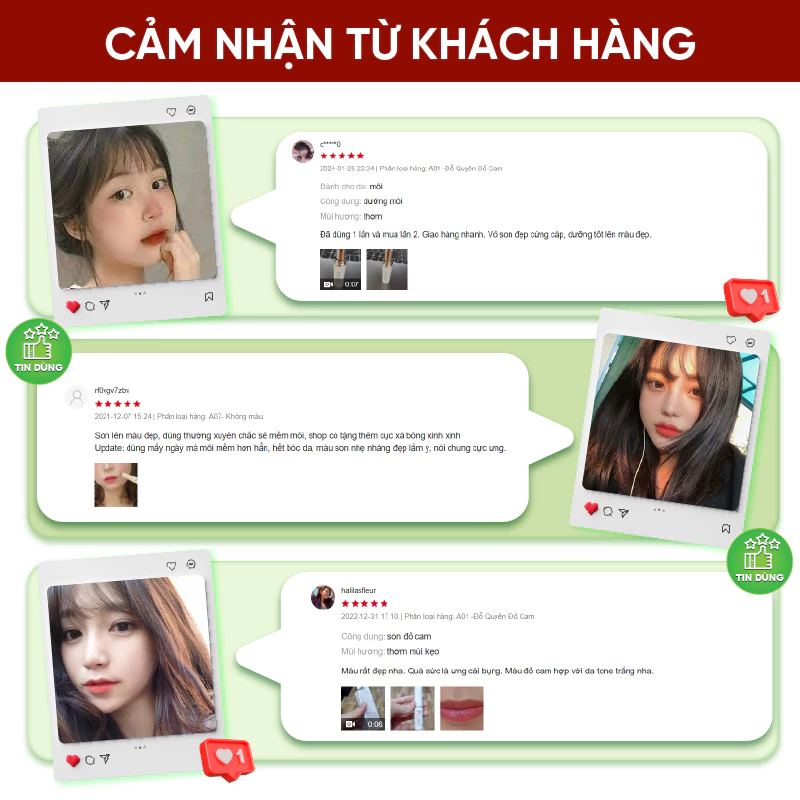 Son dưỡng môi Pơ Lang màu Đỏ Cam dưỡng môi từ trái bơ - A01 - Ảnh 5