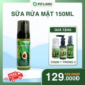 Sữa Rửa Mặt Tạo Bọt Pơ Lang Mềm Mịn Làm Sạch Sâu Từ Bơ Và Rau Má 150ml