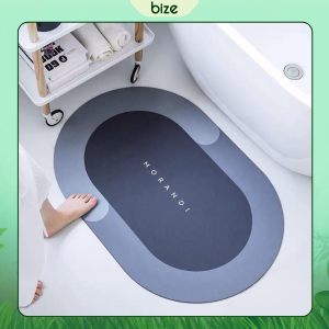 Thảm lau chân hình oval silicon siêu thấm hút
